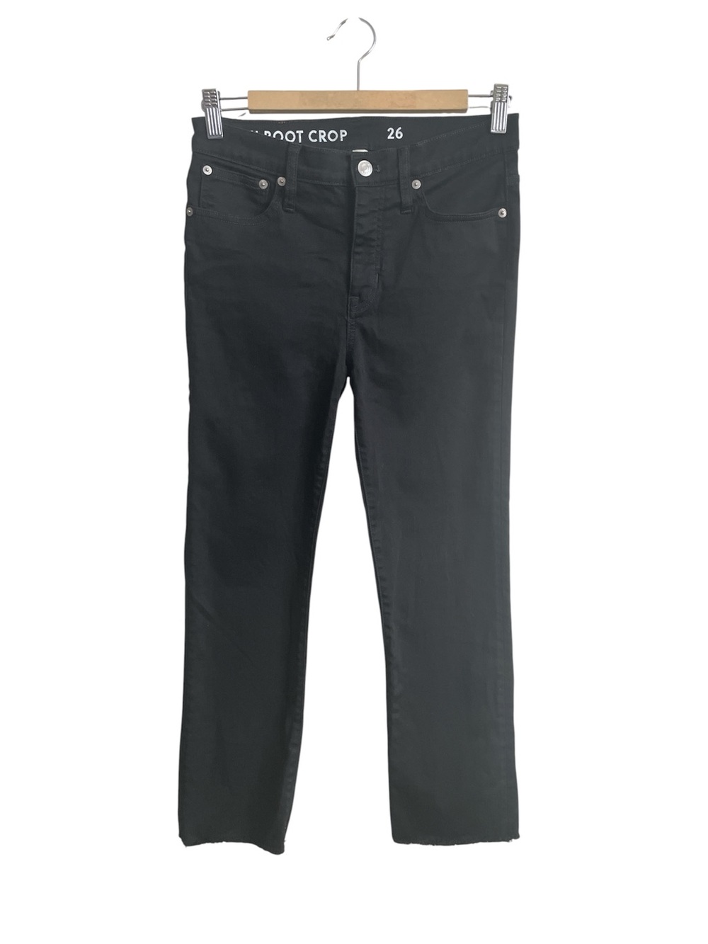 J Crew 9" Billie Demi Boot Crop Black Jeans Size 26 - Picture 3 of 7